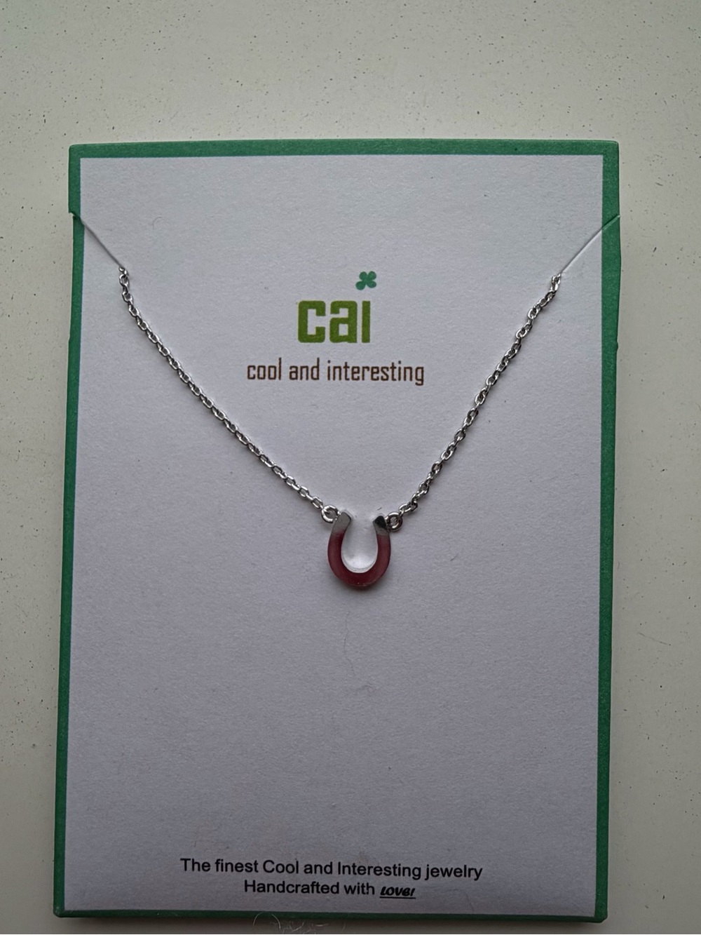 NWT Silver Necklace with Horseshoe Pendant